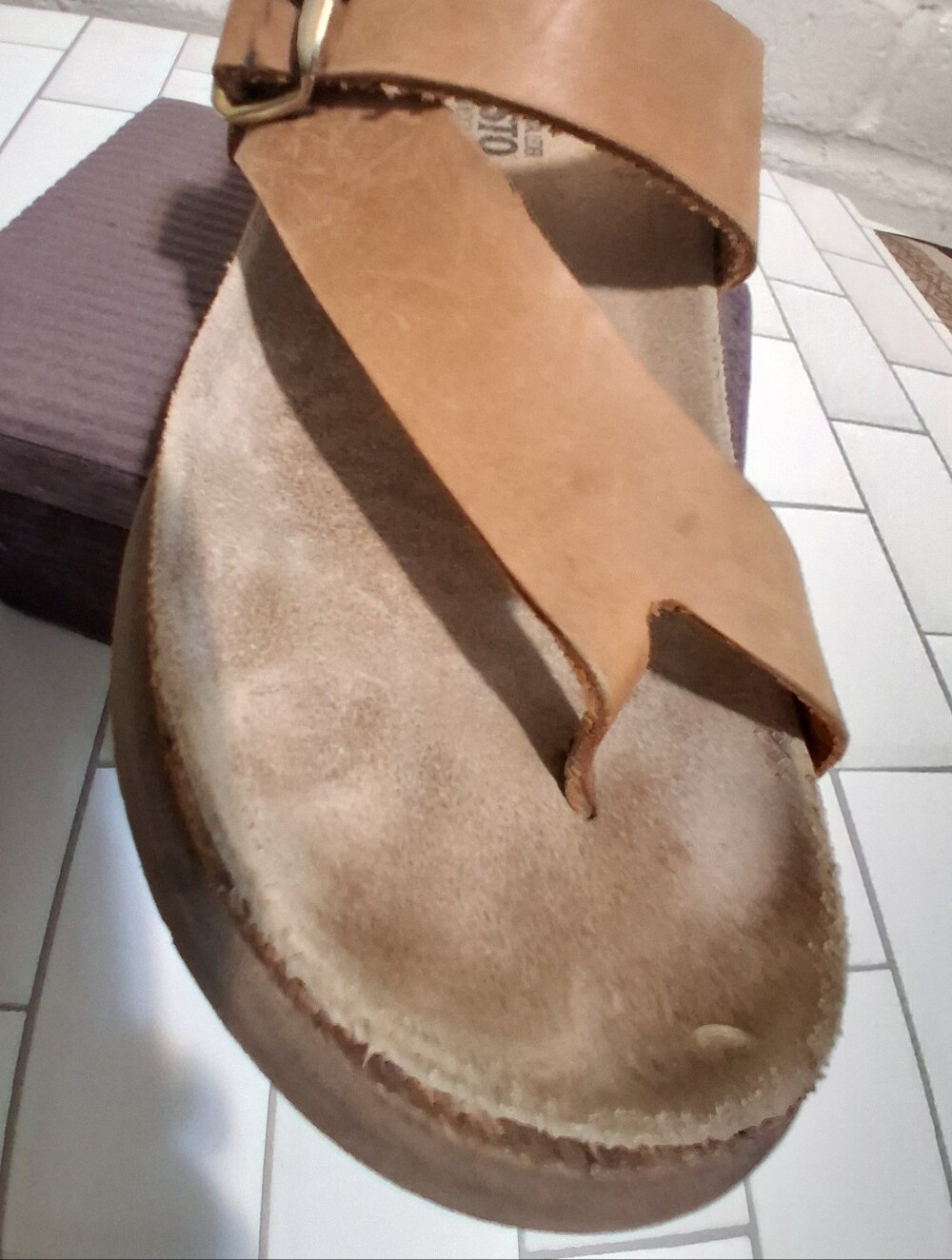 Mephisto Helen Sandals Women Tan Sz38(7)Usa Genuine Leather Made France - Picture 11 of 12